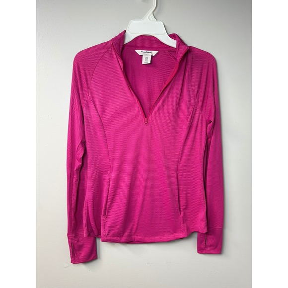 Tommy Bahama Tops - Tommy Bahama Golf | Pink Textured Quarter Zip Pullover | Size S